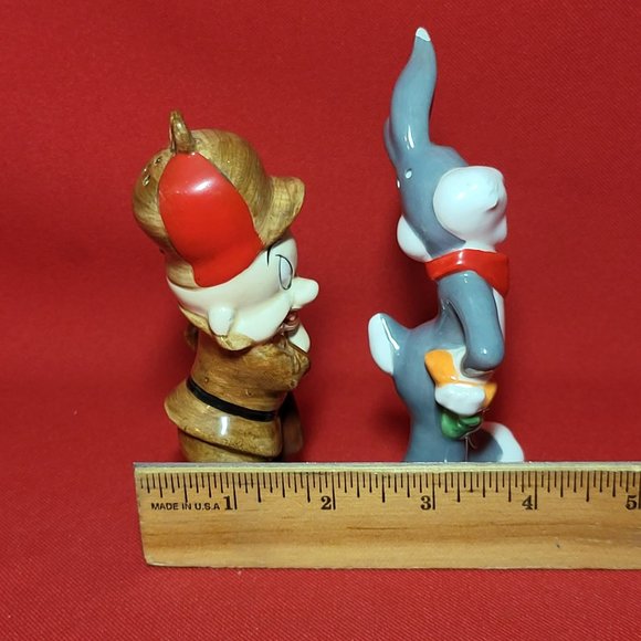 VTG Warner Brothers Elmer Fudd And Bugs Bunny Salt & Pepper Set 1993 - Picture 10 of 16